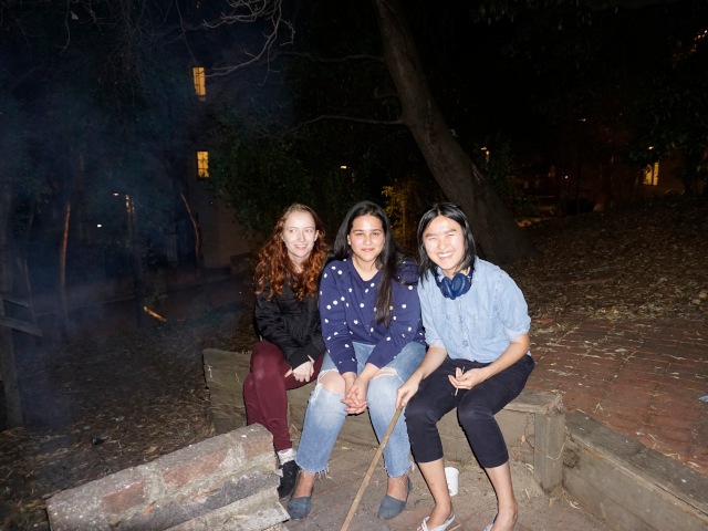 Sherman Hall Co-Opers around the Fire Pit